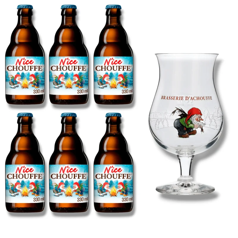 La Chouffe Geschenkset- belgisches Bier & Orignalglas