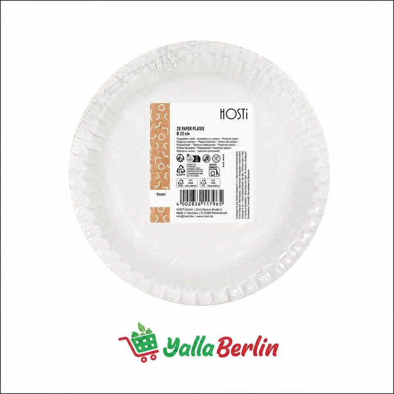 Karton Teller 23CM 20stk
