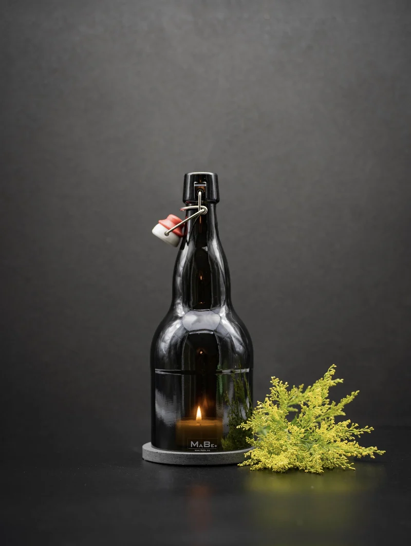Bier Windlicht UPCYCLING aus der 2l Bierflasche