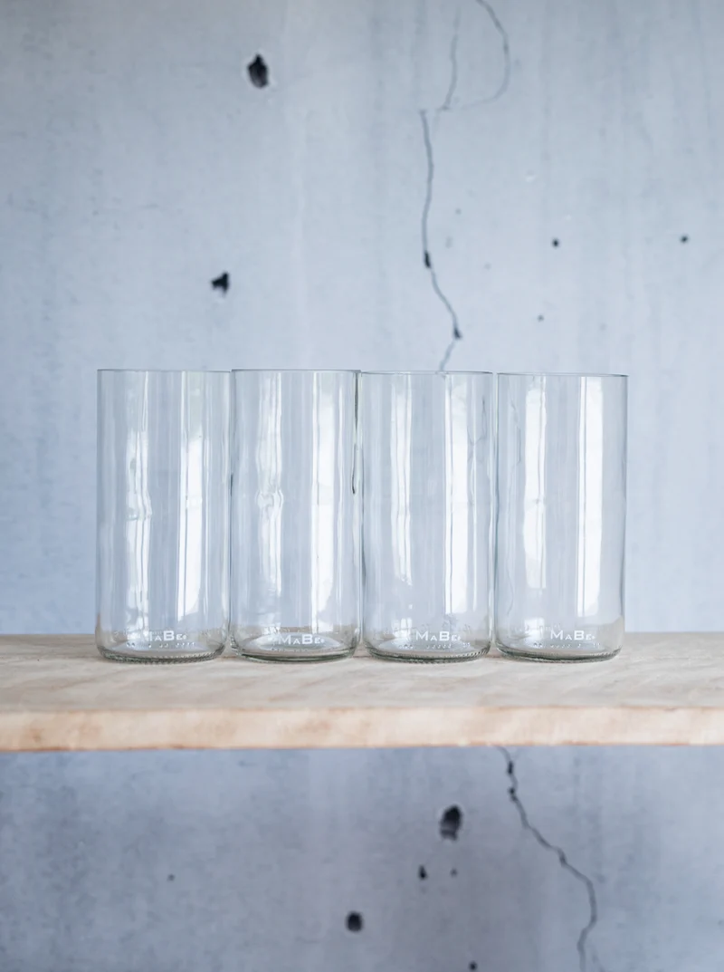 Trink Glas - 500 ml - trinkt mit Stil & aus der leeren Flasche