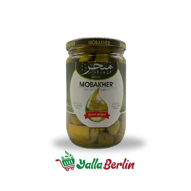 MOBAKHAR GRÜNE OLIVEN, SALQINI 400 g