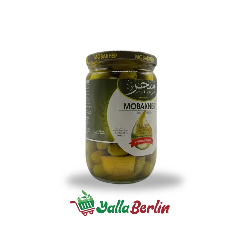 MOBAKHAR GRÜNE OLIVEN, SALQINI 400 g
