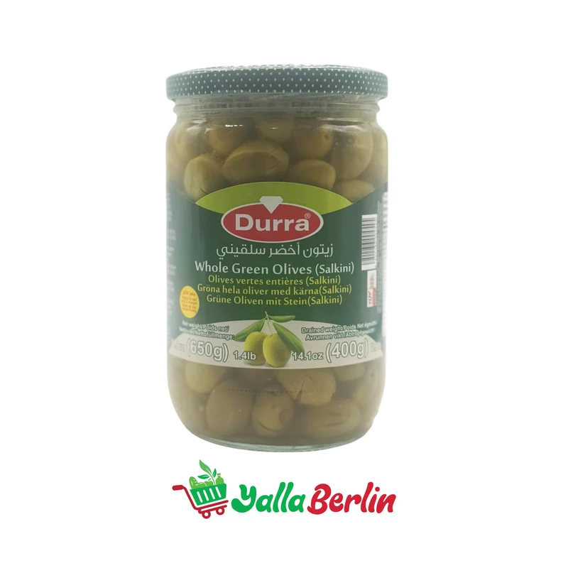 DURRA GRÜNE OLIEVEN / SALQINI (650 Gr)
