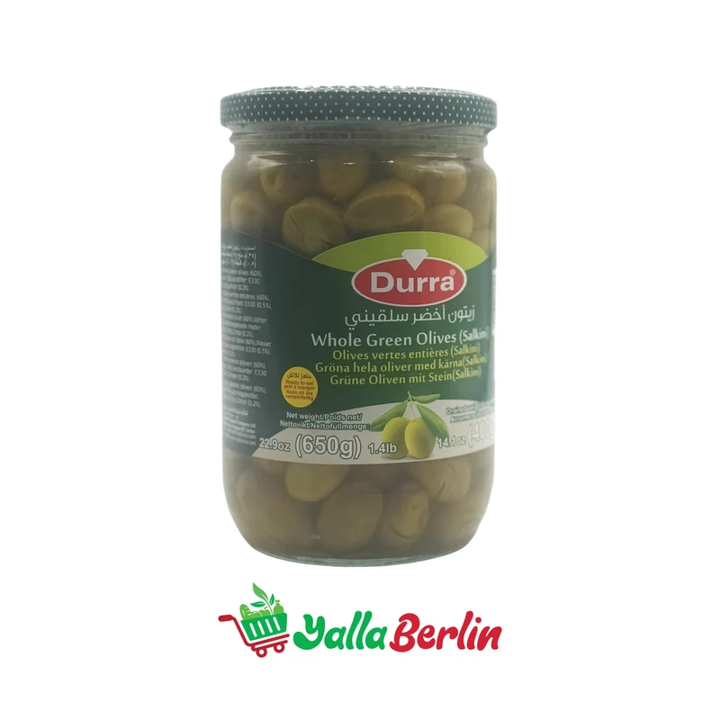 DURRA GRÜNE OLIEVEN / SALQINI (650 Gr)