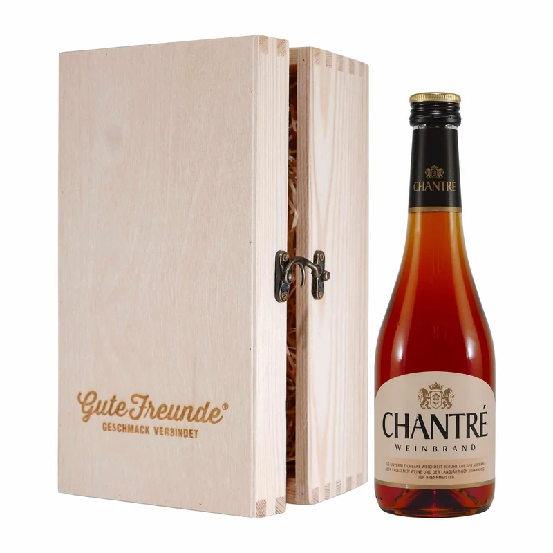 Chantré Weinbrand mit Geschenk-Holzkiste