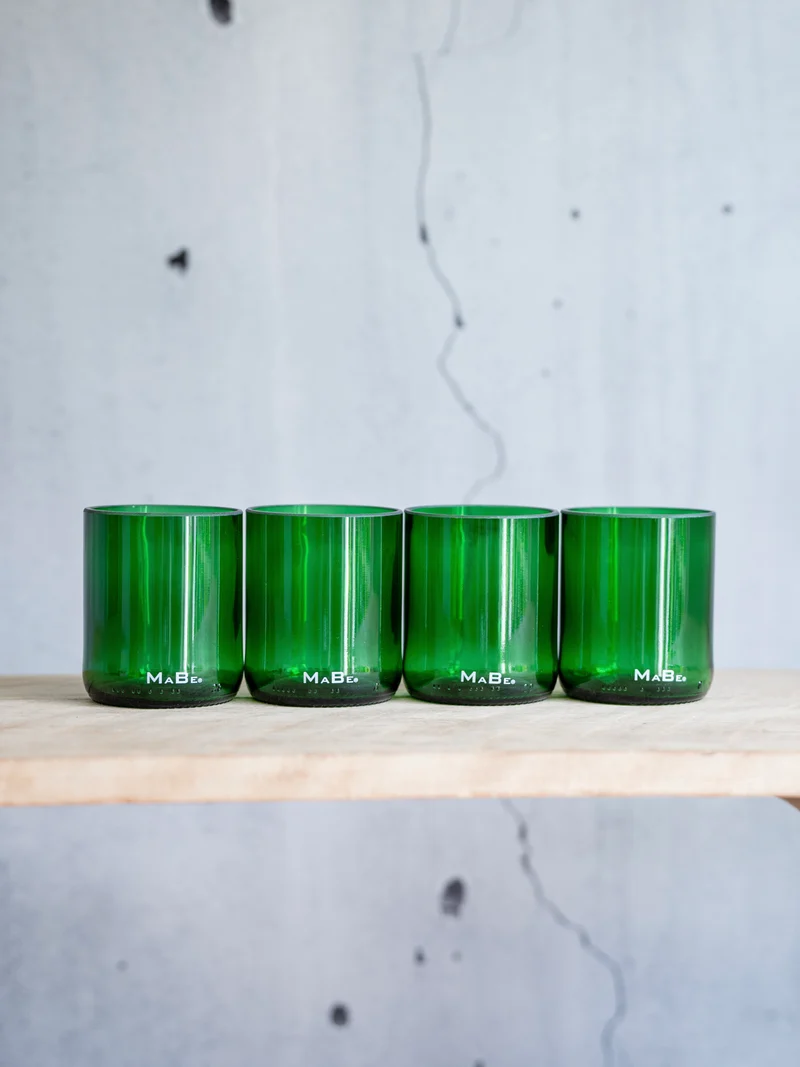 Trink Glas - Upcycling aus der dt. Weinflasche - witzig & ecofriendly - B2B