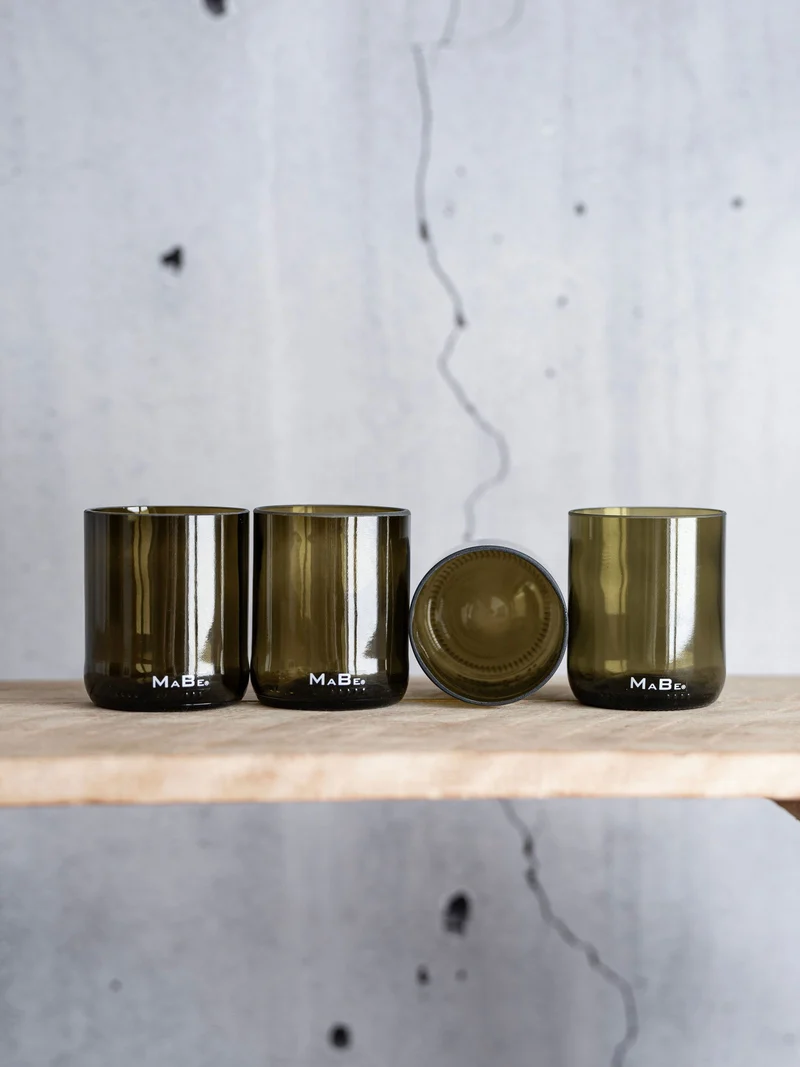 Trink Glas - Upcycling aus der dt. Weinflasche - witzig & ecofriendly - B2B