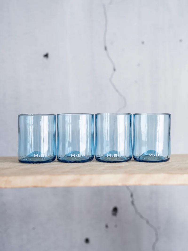 Trink Glas - Upcycling aus der dt. Weinflasche - witzig & ecofriendly - B2B