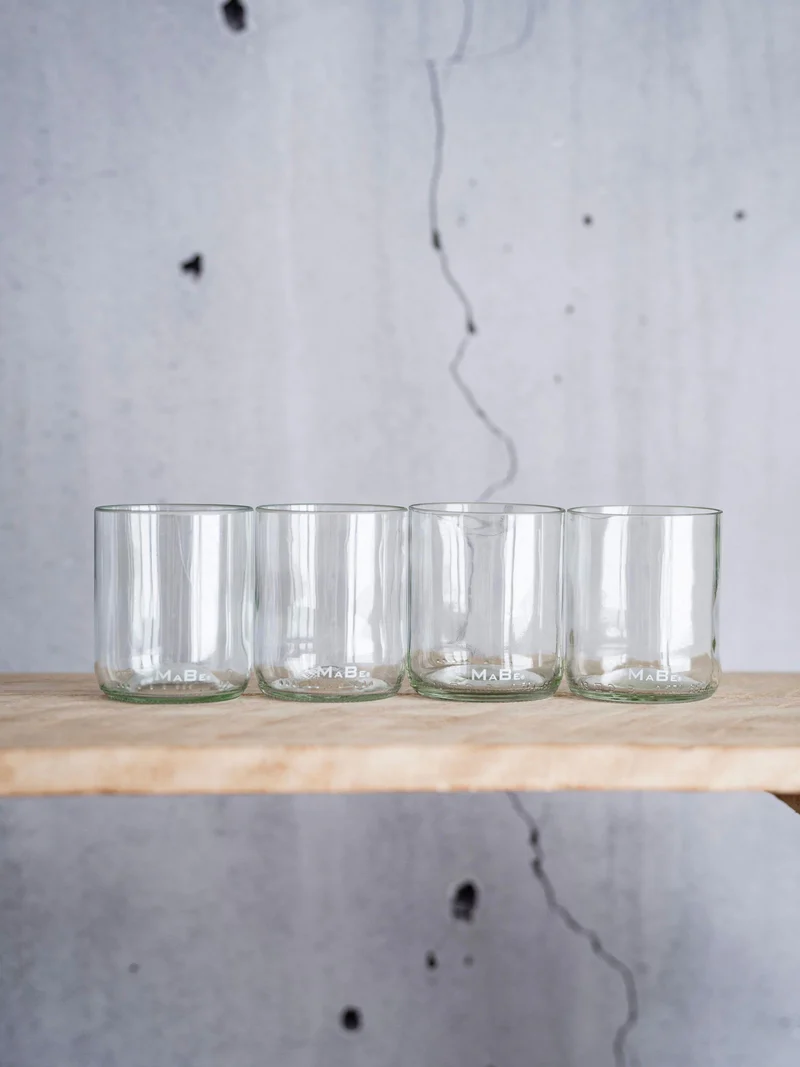 Trink Glas - Upcycling aus der dt. Weinflasche - witzig & ecofriendly - B2B