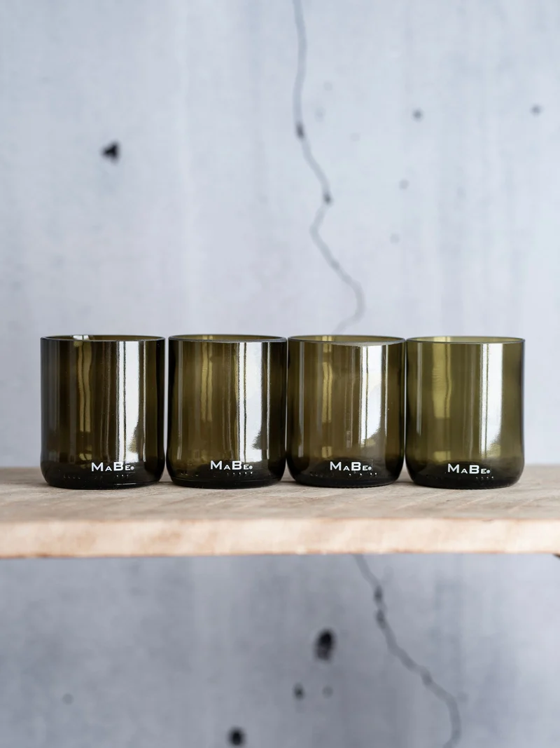 Trink Glas - Upcycling aus der dt. Weinflasche - witzig & ecofriendly - B2B