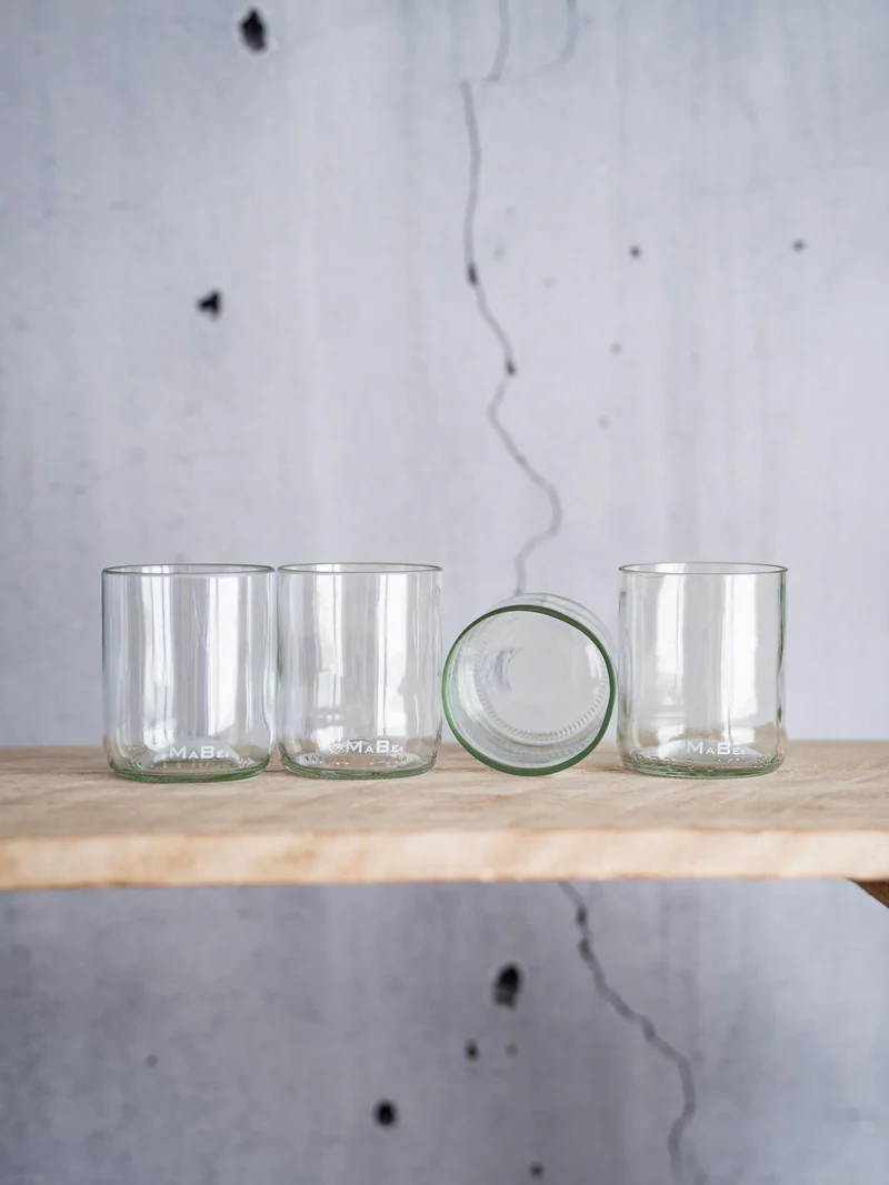 Trink Glas - Upcycling aus der dt. Weinflasche - witzig & ecofriendly - B2B