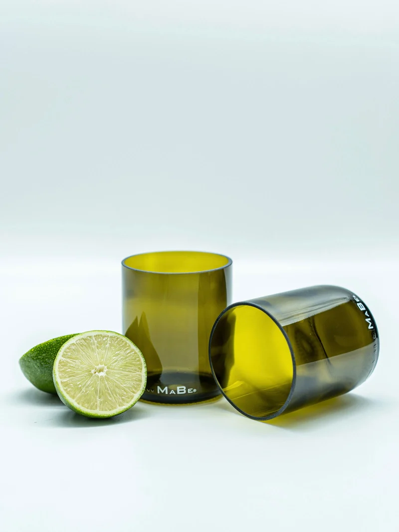 Trink Glas - Upcycling aus der dt. Weinflasche - witzig & ecofriendly - B2B