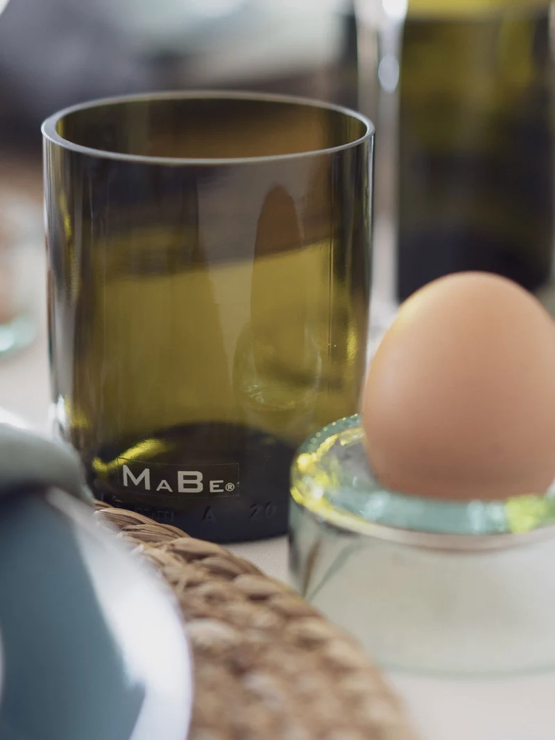 Trink Glas - Upcycling aus der dt. Weinflasche - witzig & ecofriendly - B2B