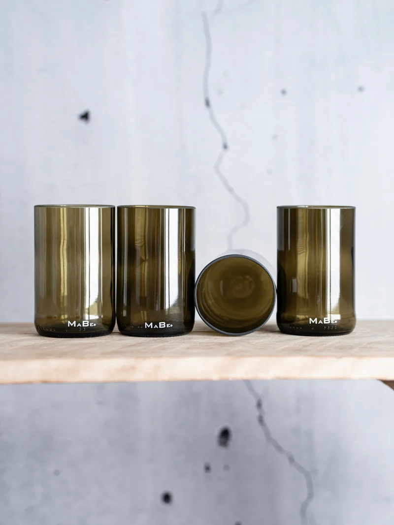 Trink Glas - Upcycling aus der dt. Weinflasche - witzig & ecofriendly - B2B