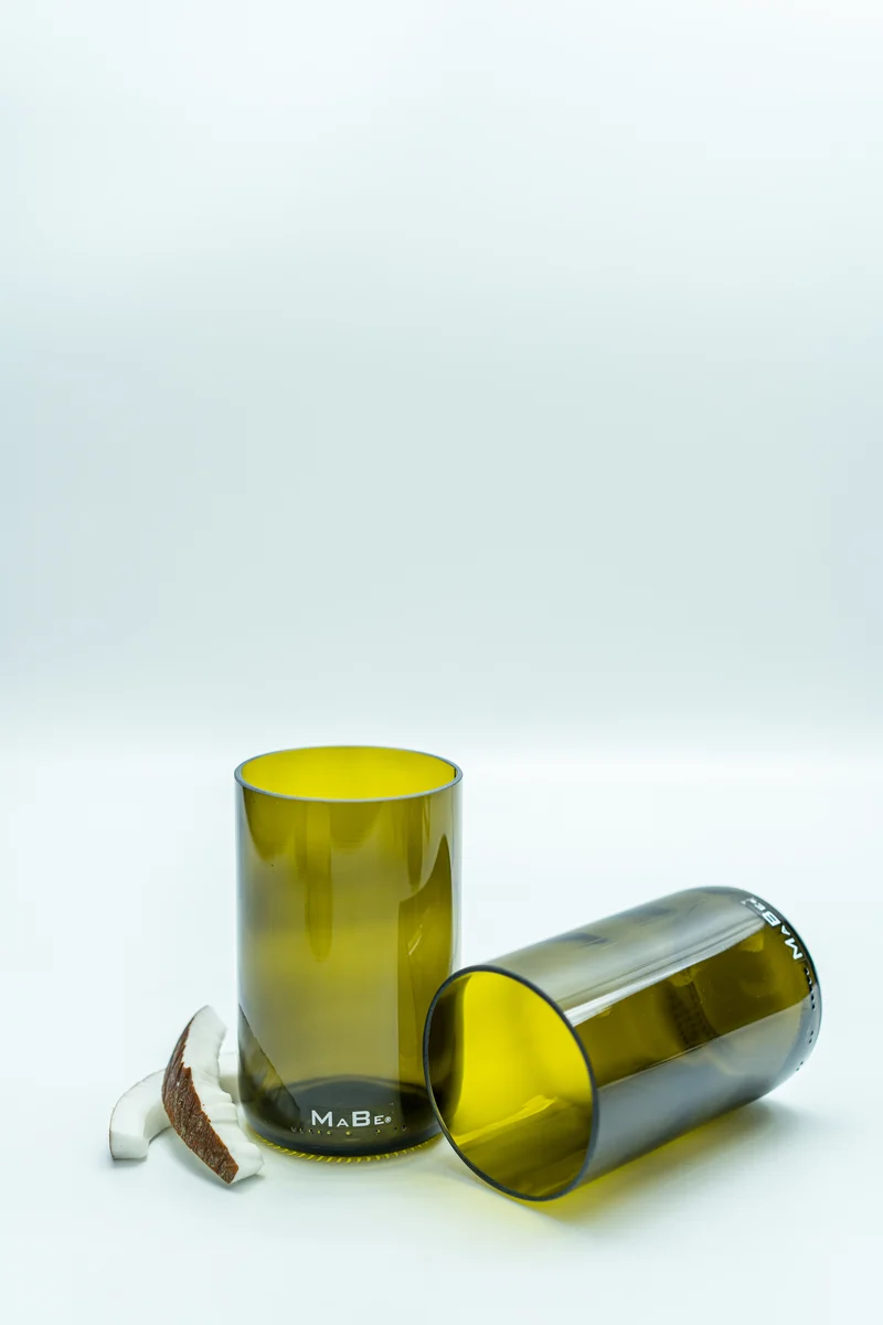 Trink Glas - Upcycling aus der dt. Weinflasche - witzig & ecofriendly - B2B