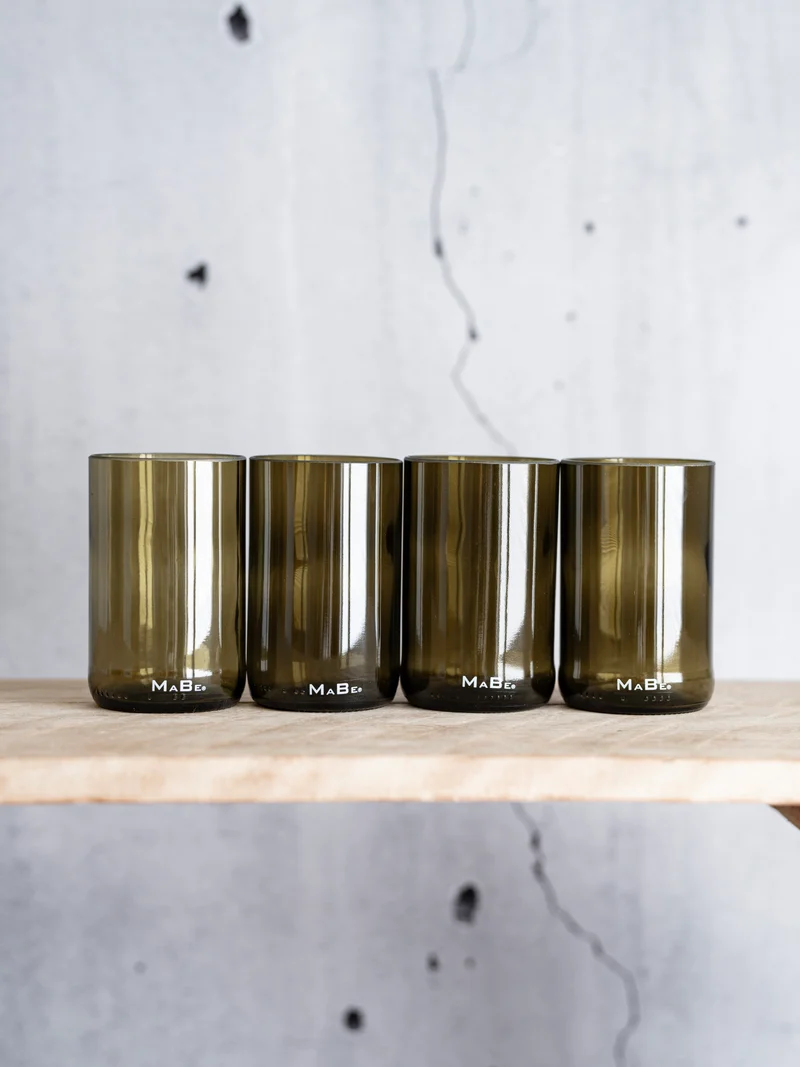 Trink Glas - Upcycling aus der dt. Weinflasche - witzig & ecofriendly - B2B