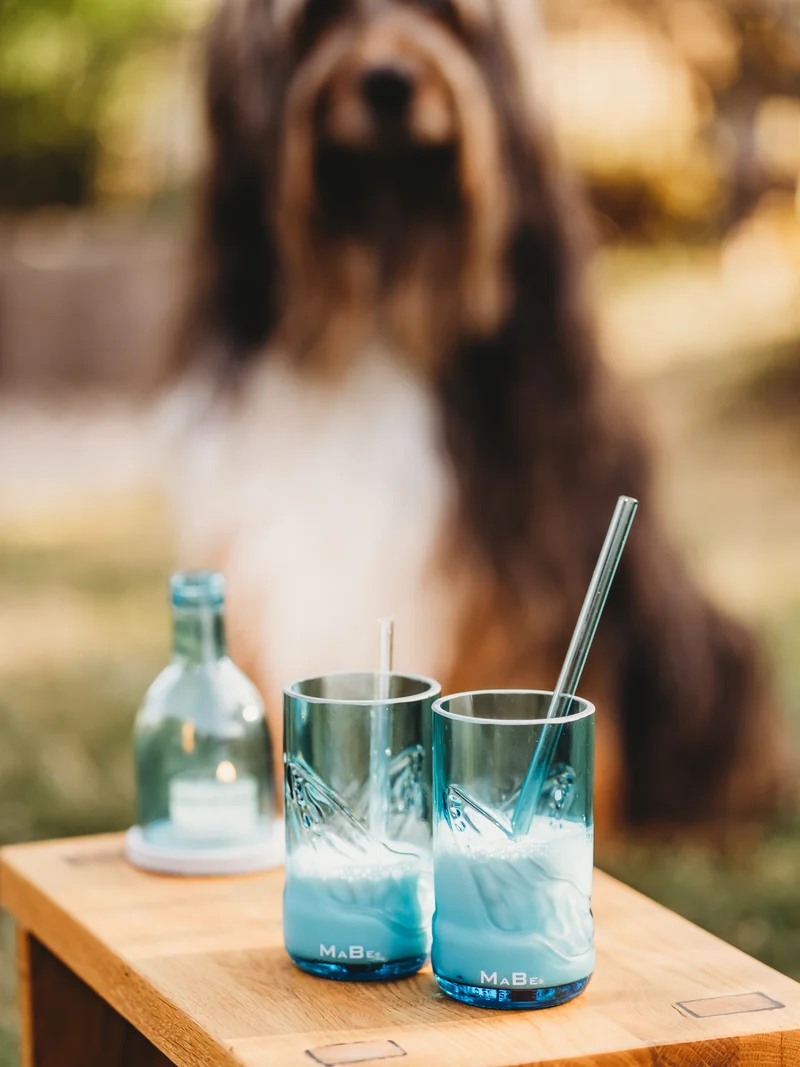 Besonderes Glas 🩵 soft color 🩵 bleu