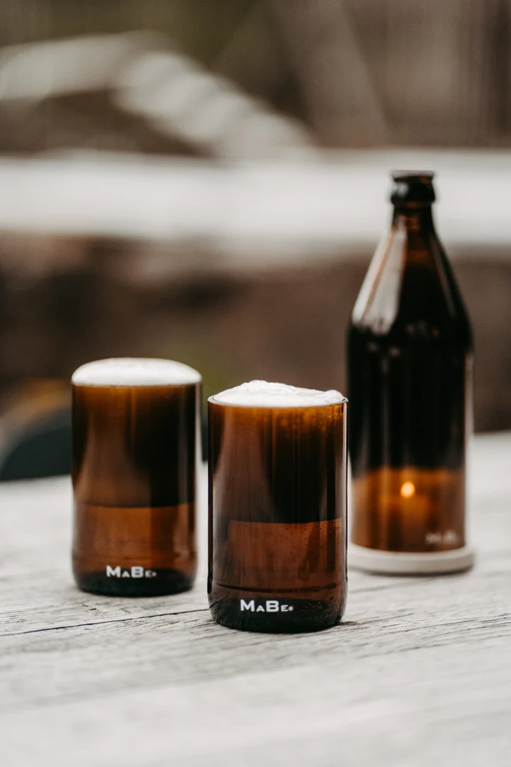 Bierglas 🍺 trink aus der Flasche - aber mit Stil - Upcycling aus der herkömmlichen 0,5l Bierflasche