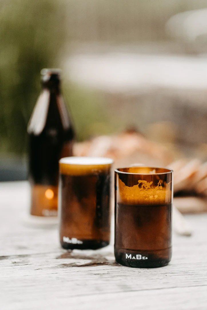 Bierglas 🍺 trink aus der Flasche - aber mit Stil - Upcycling aus der herkömmlichen 0,5l Bierflasche