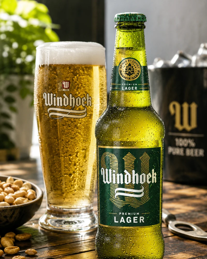 Windhoek Lager Bier 0,33l – Premium Lagerbier aus Namibia