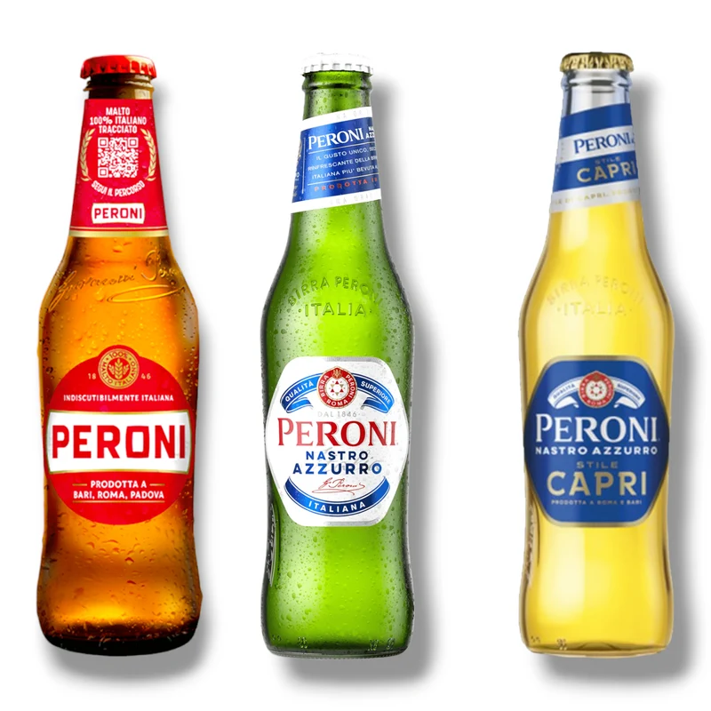 Peroni Mix - Nastro Azzurro & Prodotta a Bari & Stil Capri - Italiens beliebte Biere 330ml