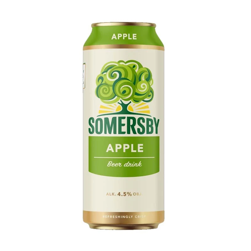 Somersby Apple Biermischgetränk 0,5 l – Fruchtiger Apfelgenuss mit 4,5 % Alkohol