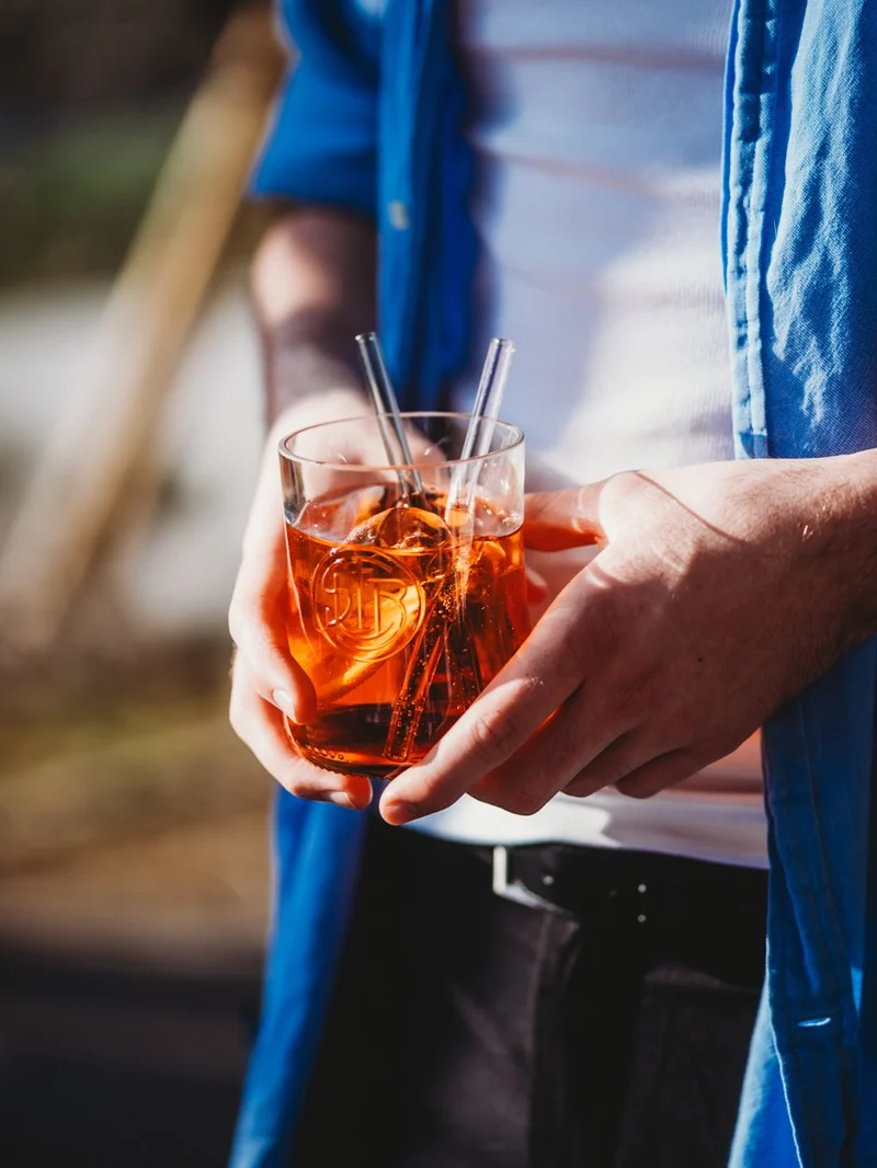 ☀️ das NEUE APEROL Glas 🧡 🍊 aus der Literflasche gefertigt - toll für Longdrinks