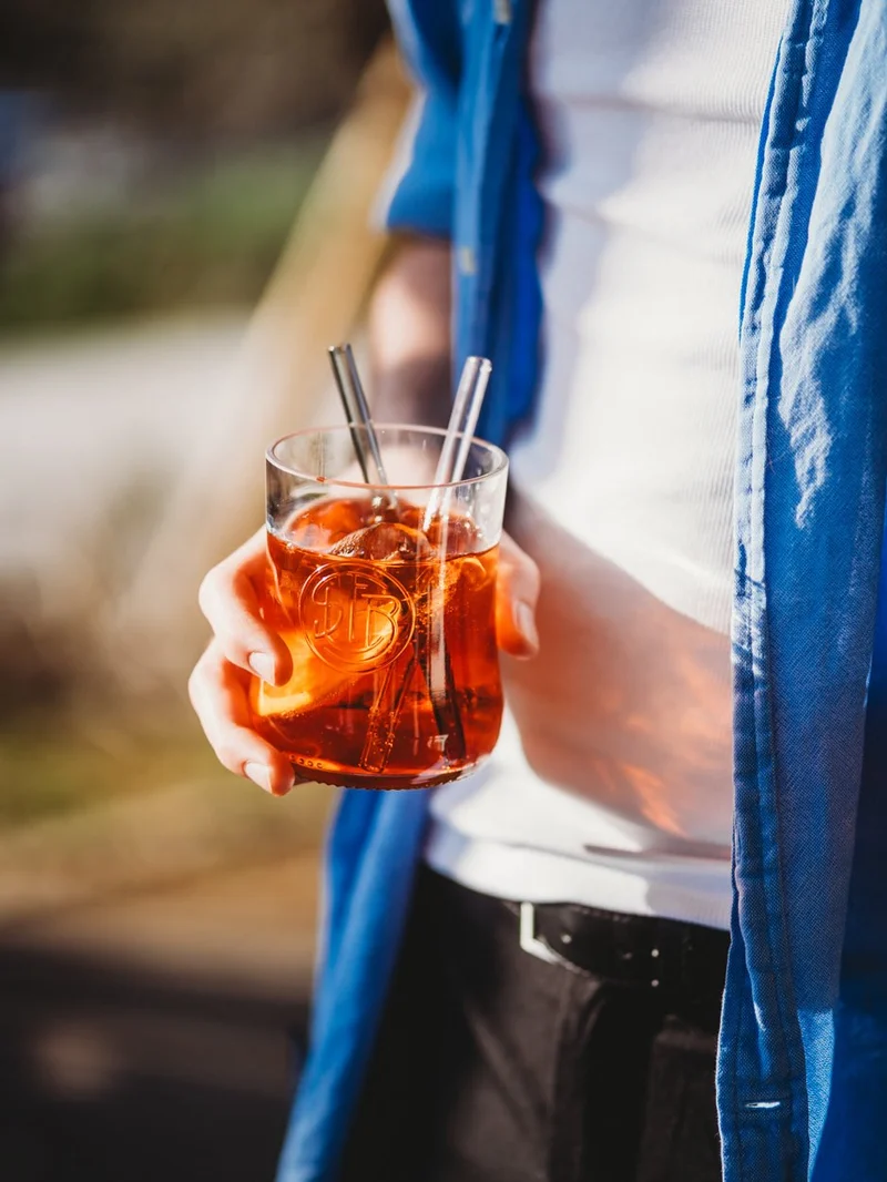 ☀️ das NEUE APEROL Glas 🧡 🍊 aus der Literflasche gefertigt - toll für Longdrinks