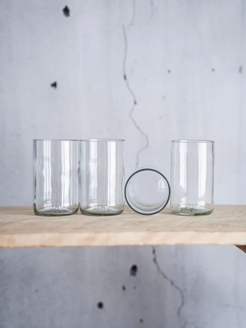 Trink Glas - 350 ml - witzig & nachhaltig, fair YEAH - aus der 0,7l Flasche - B2B