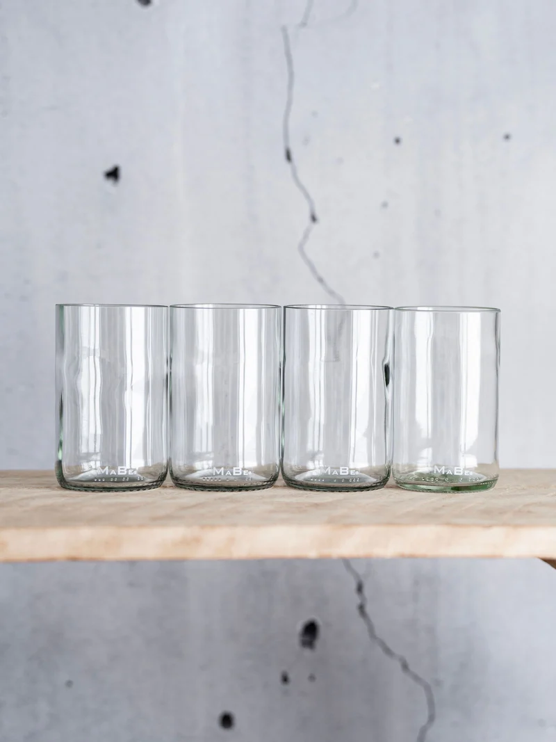 Trink Glas - 350 ml - witzig & nachhaltig, fair YEAH - aus der 0,7l Flasche - B2B
