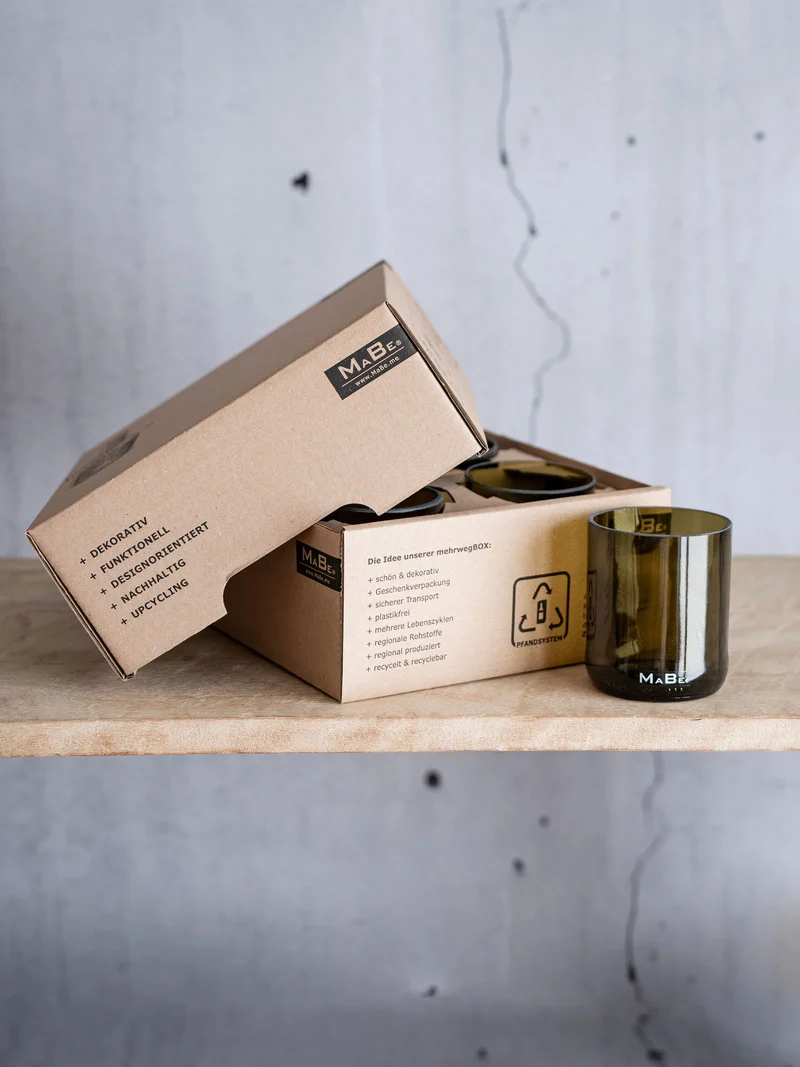 Trink Glas - 350 ml - witzig & nachhaltig, fair YEAH - aus der 0,7l Flasche - B2B