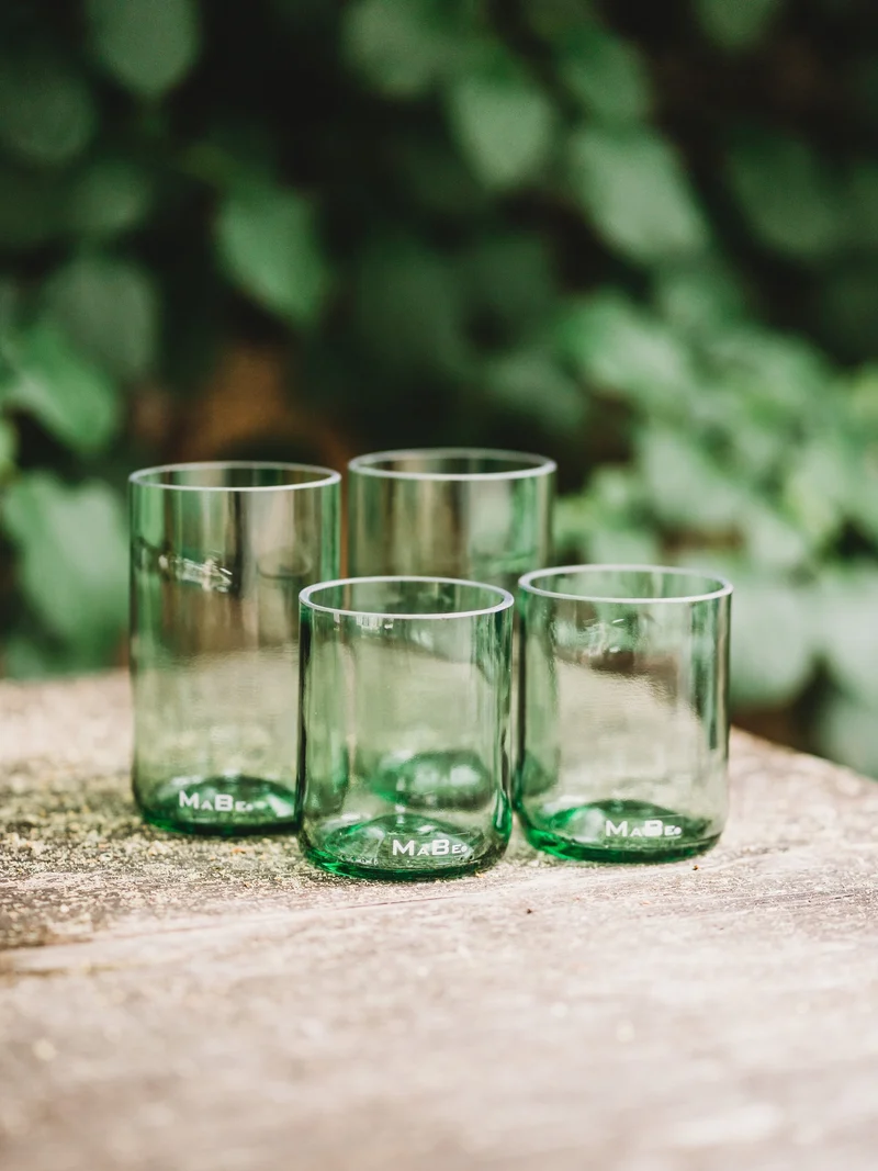 Trink Glas - 350 ml - witzig & nachhaltig, fair YEAH - aus der 0,7l Flasche - B2B
