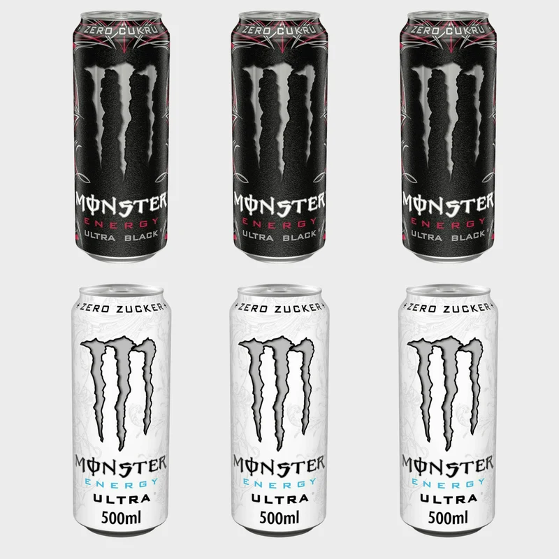 Monster Energy Mix – Ultra Black & Ultra White 0,5l | Zuckerfrei | Energy Drink Duo