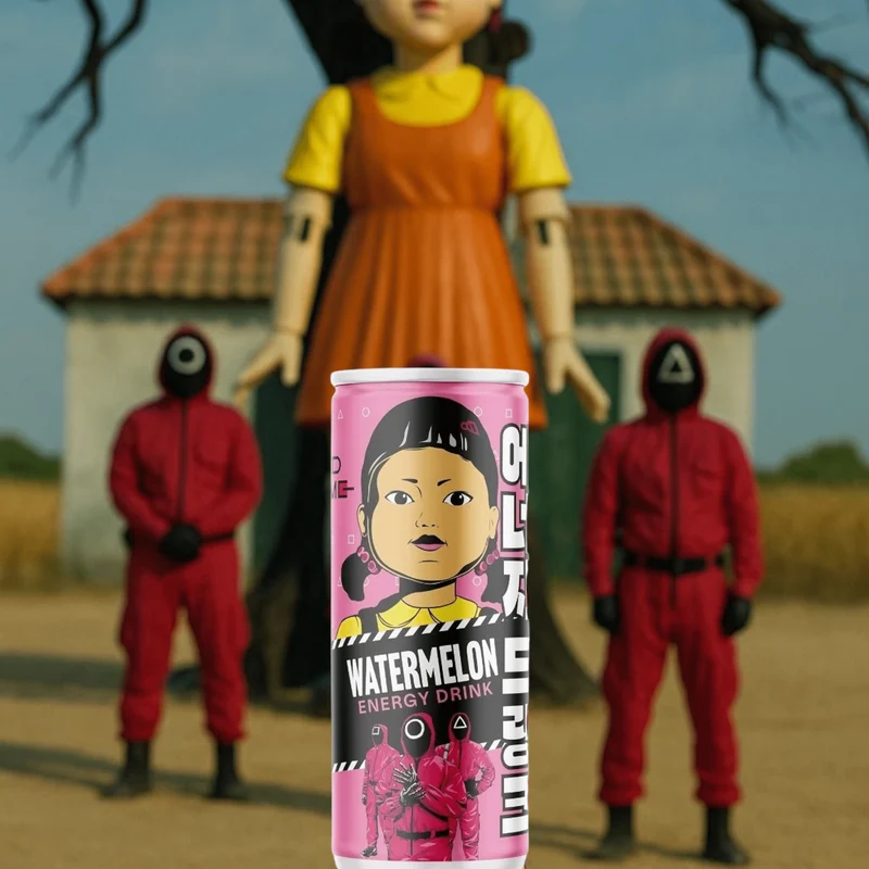 Squid Game Wassermelone Energy Drink – 250ml Dose mit Koffein