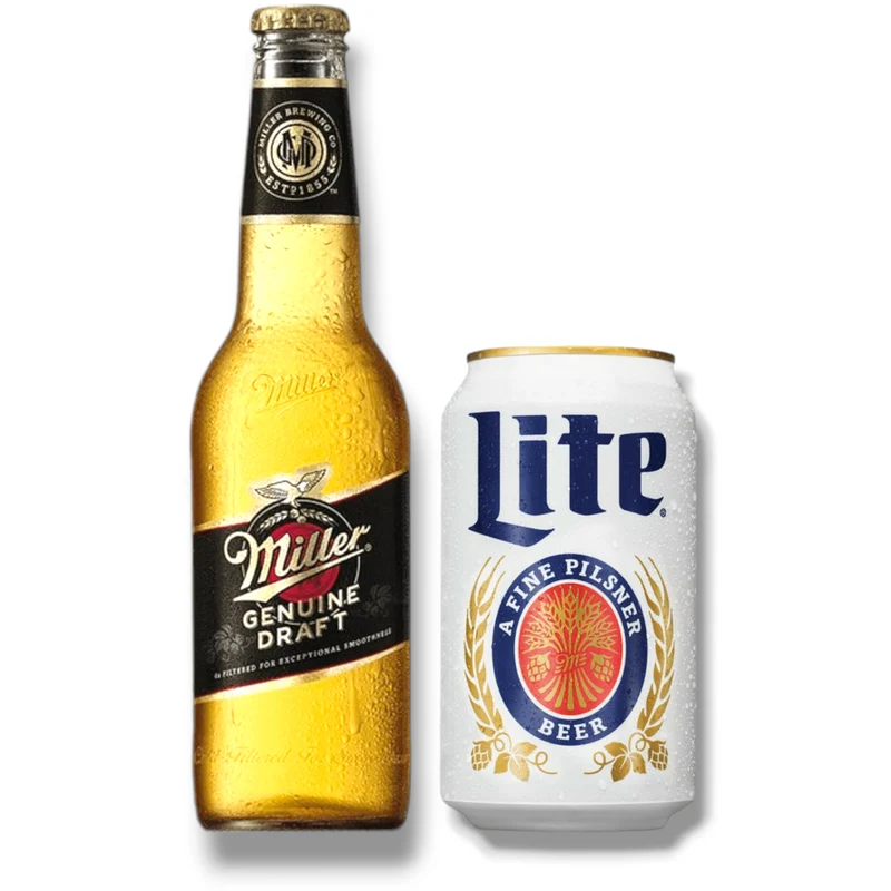 Miller Beer Mixpaket- Miller Genuine Draft 0,33l und Miller Lite 0,355l
