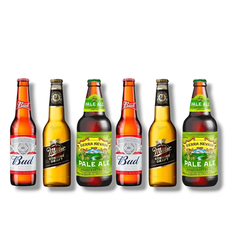 Amerikanisches Bier-Set – Bud, Miller & Sierra Nevada