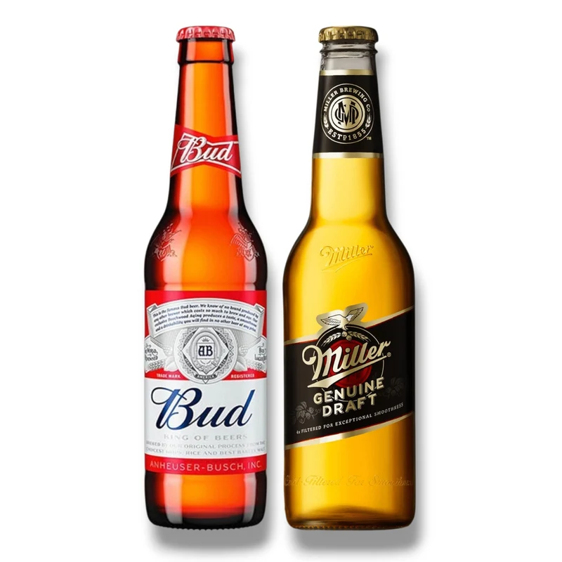 Amerikanisches Bier-Set – Bud & Miller Genuine Draft