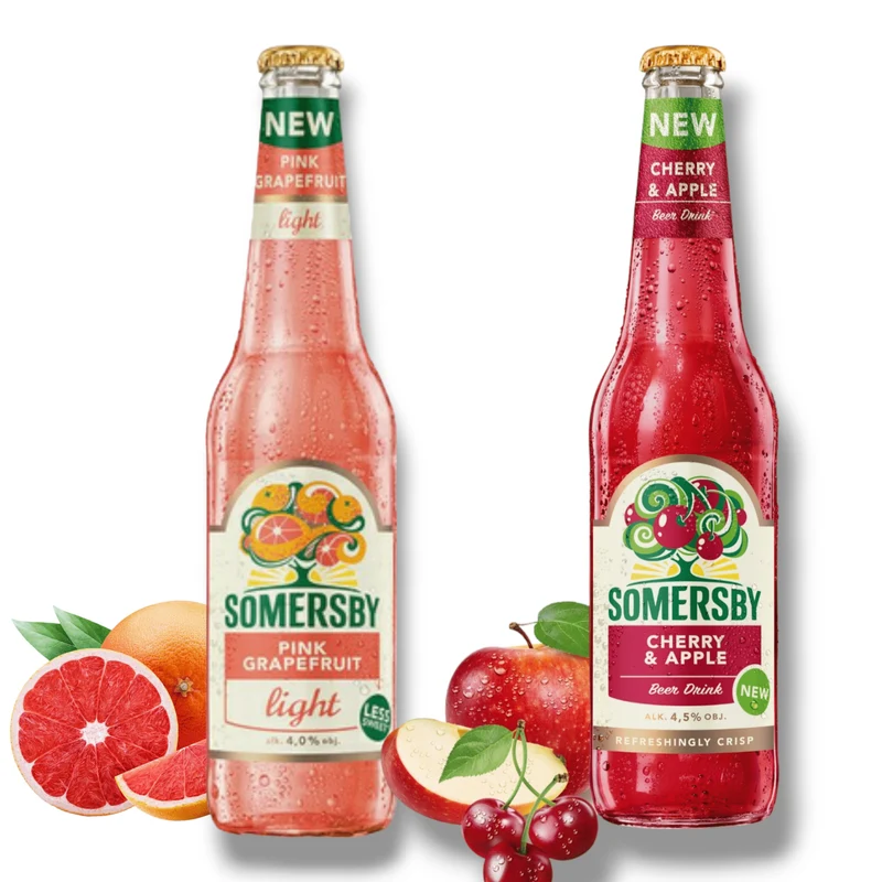 Somersby Pink Grapefruit light 0,4l & Somersby Cherry Apple 0,4l