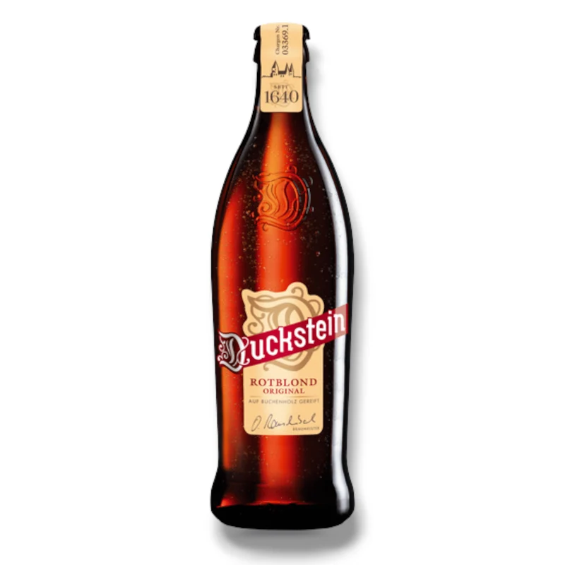 Duckstein Rotblond Original 0,5l - Auf Buchenholz gereiftes Bier mit 4,9% Vol.