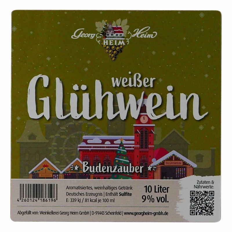 Budenzauber Weißer Glühwein 10L BIB
