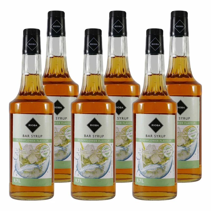 Rioba Elderflower (Holunderblüte) Syrup (6 x 0,7L)