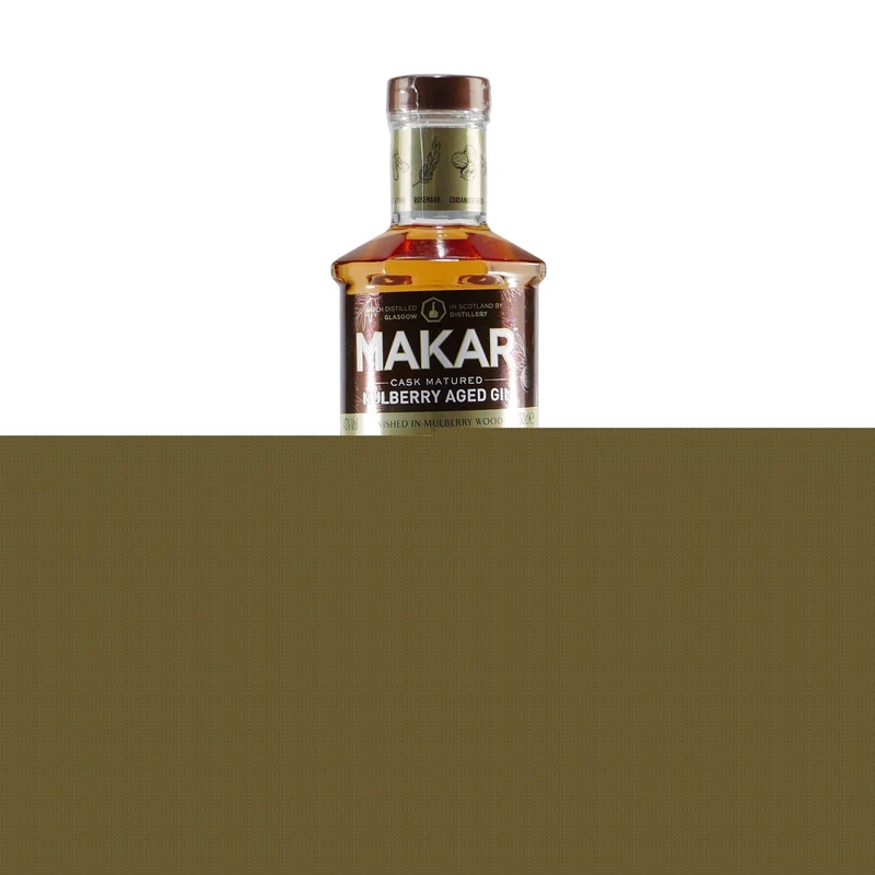 Makar Mulberry Aged Gin mit Geschenk-Holzkiste
