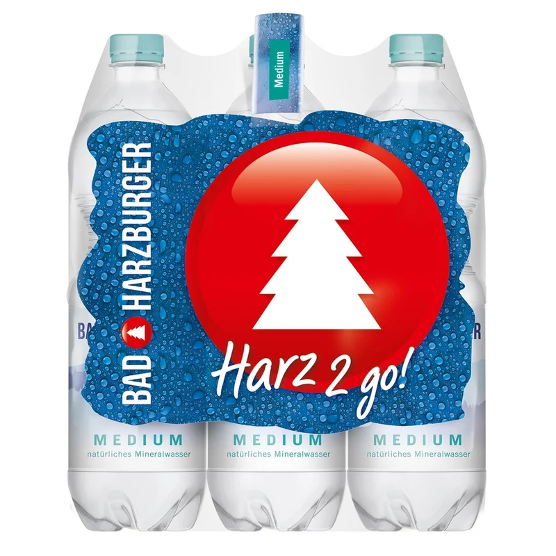 Bad Harzburger Mineralwasser -Medium- (6 x 1,0L) EINWEG