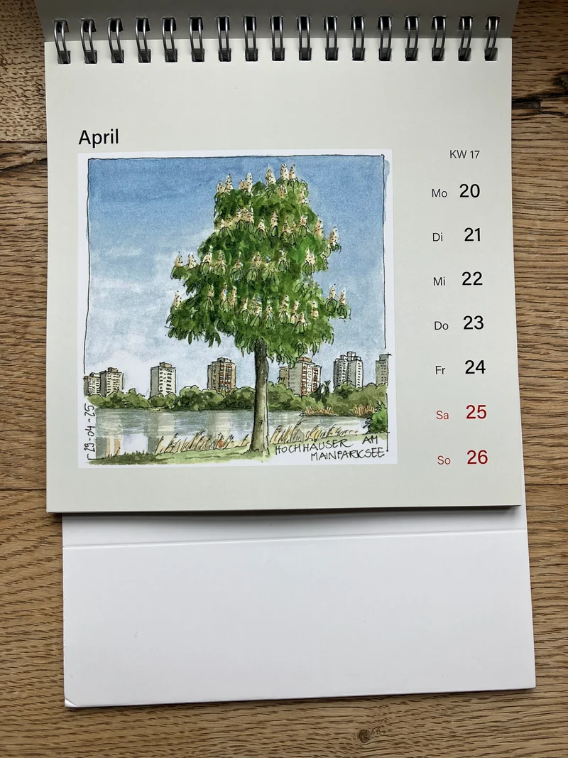 DAS LETZTE MAL IN DIESER ART: Wochenkalender von Bettina Klinkig - Aschaffenburger Skizzen 2026 - Urban Sketching