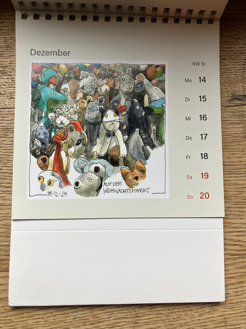 DAS LETZTE MAL IN DIESER ART: Wochenkalender von Bettina Klinkig - Aschaffenburger Skizzen 2026 - Urban Sketching