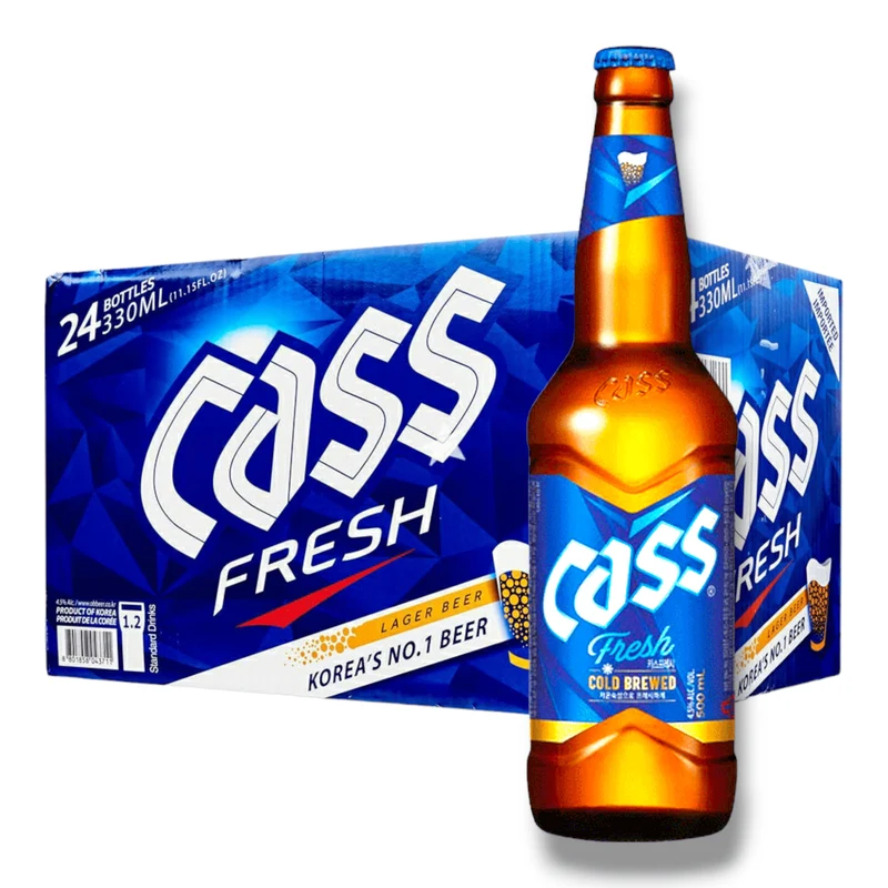 Cass Fresh 0,33l – Das erfrischende Lagerbier aus Südkorea mit 4,5% Vol.