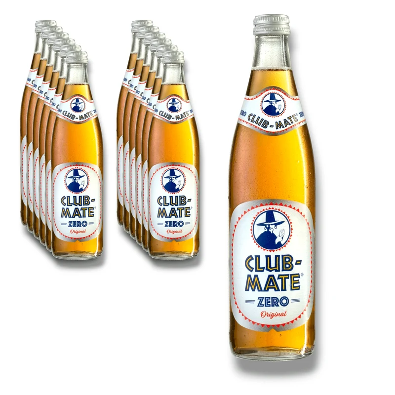 Club Mate Zero Original 0,5l- Koffeinhaltiges Erfrischungsgetränk ohne Zucker