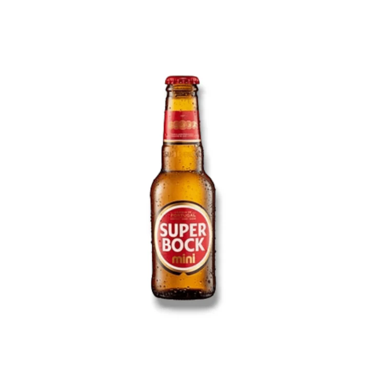 Super Bock Mini Original – Das klassische Lagerbier in der 0,2l Flasche mit 5,2% Vol.
