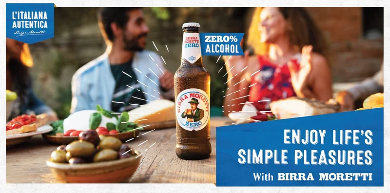 Birra Moretti Zero 0,3l- alkoholfrei - Der Geschmack Italiens mit 0,0% Vol.