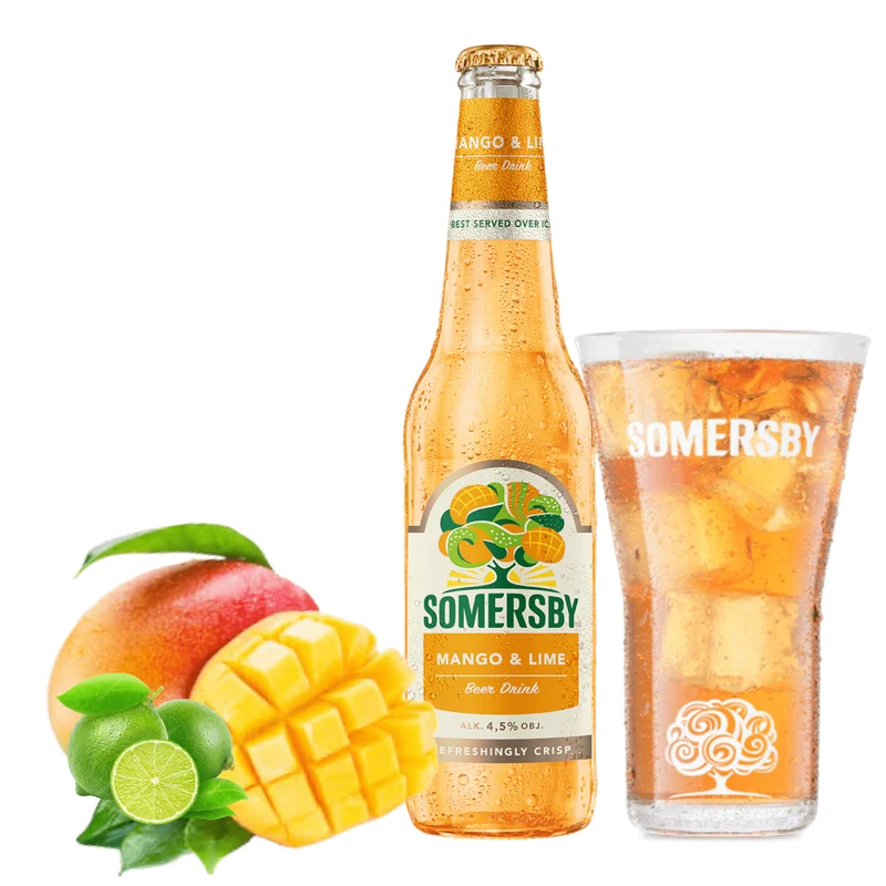 Somersby Mango & Lime Bier 0,4 l Flasche – Exotisch-fruchtiges Bier mit Mango & Limette